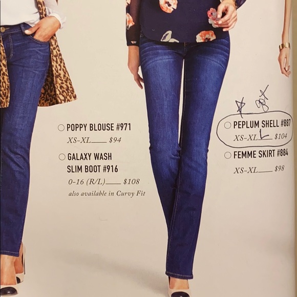 NEW Cabi Galaxy Wash Slim Boot Jeans, Size 10 - Picture 5 of 5